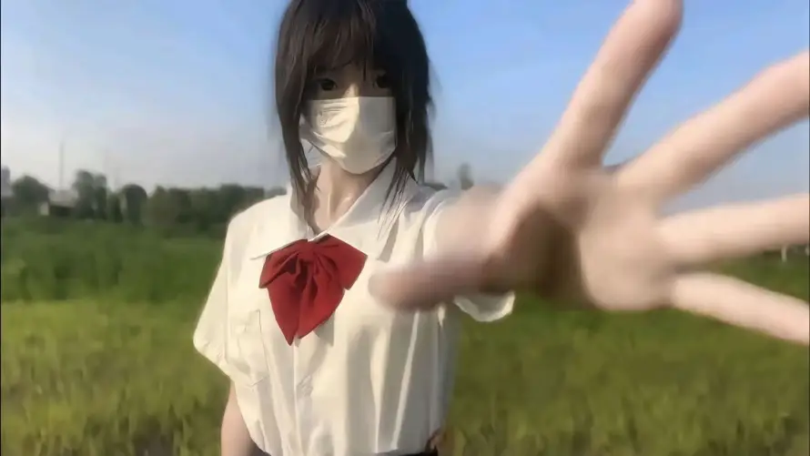 2k伸手壁纸-口罩 - 夏日-户外「哲风壁纸」