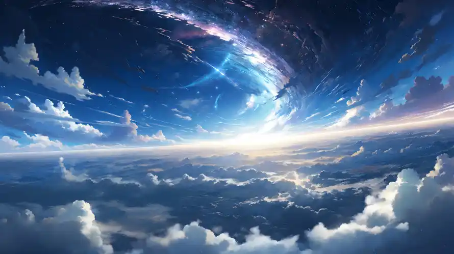 2k云层壁纸-光影 - 天空-彗星「哲风壁纸」