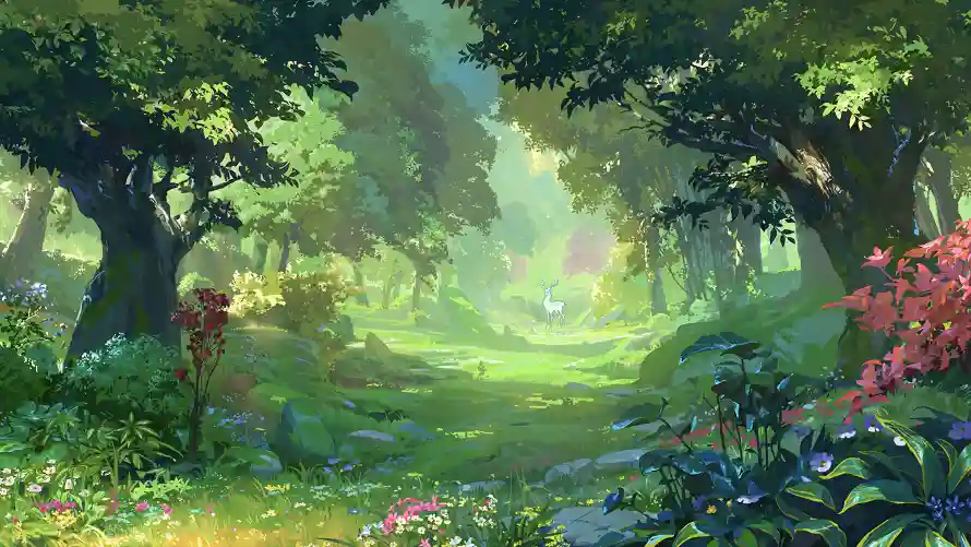 9k光影壁纸-晨光 - 树木-梦幻「哲风壁纸」