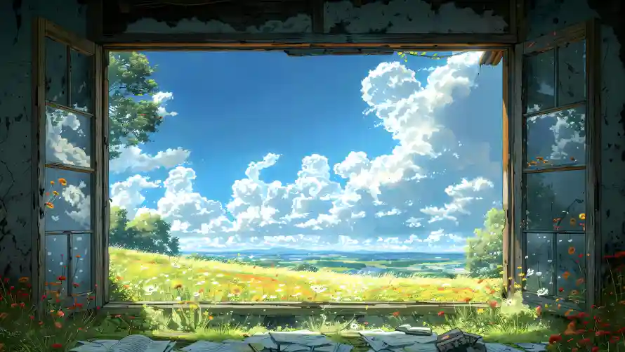 4k夏日壁纸-旷野 - 晴天-树木「哲风壁纸」