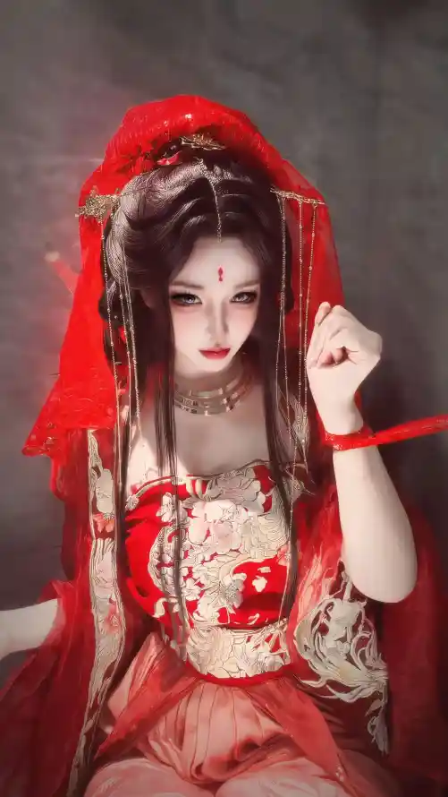 4k古风壁纸 - 嫁衣 - 性感 - 汉服「哲风壁纸」