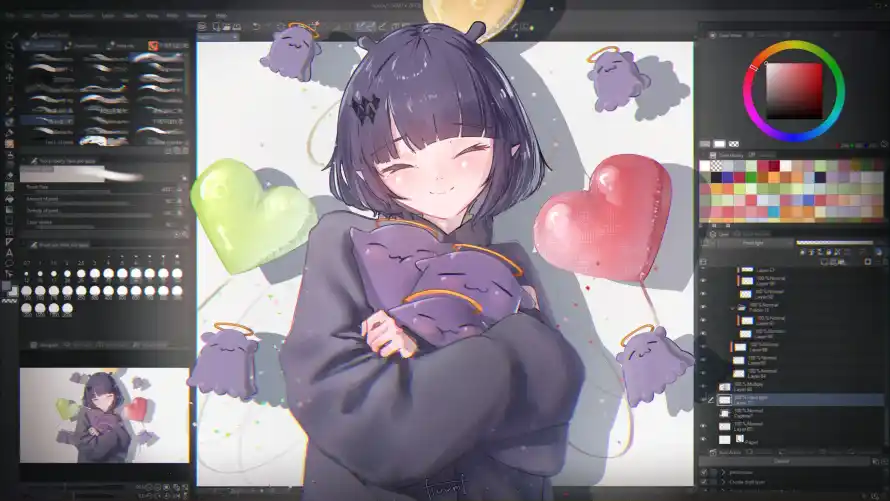 4k和服壁纸-插画 - 日系-紫发「哲风壁纸」