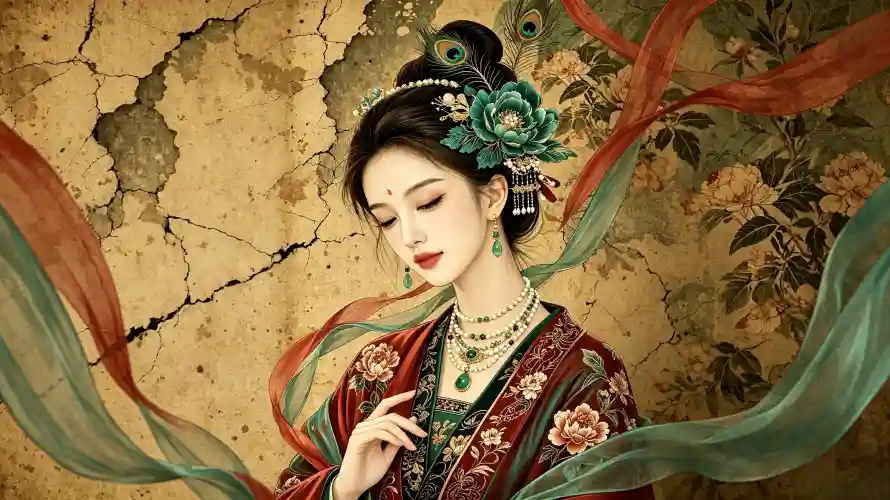 3k好看壁纸-汉服 - 红衣-花钿「哲风壁纸」 3k好看壁纸-汉服 - 红衣-花钿「哲风壁纸」