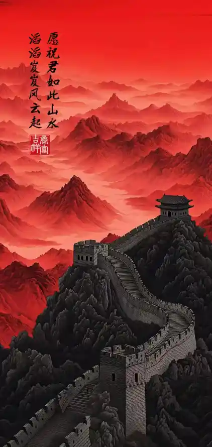 4k书法壁纸 - 印章 - 国潮 - 国风「哲风壁纸」
