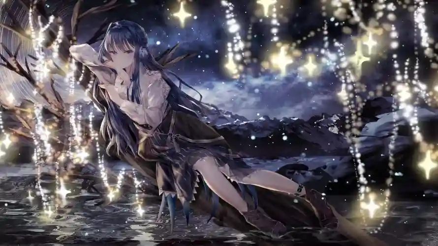 4k串灯壁纸-星光 - 星极-星空「哲风壁纸」