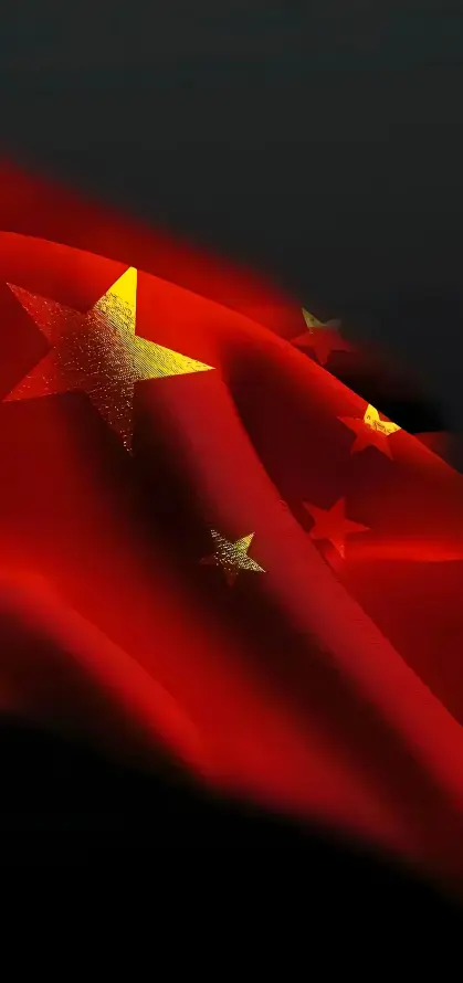 4k国风壁纸 - 暗调 - 爱国 - 红绸「哲风壁纸」