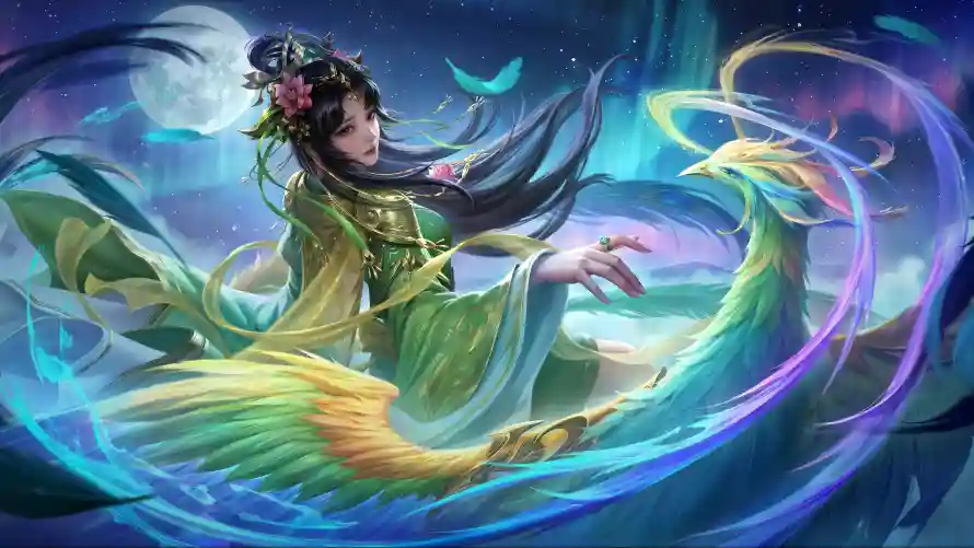 4k发饰壁纸-古风 - 星空-月夜「哲风壁纸」