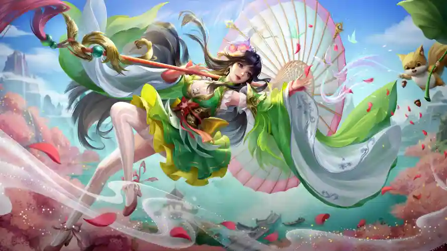 4k古风壁纸-团扇 - 小乔-少女「哲风壁纸」
