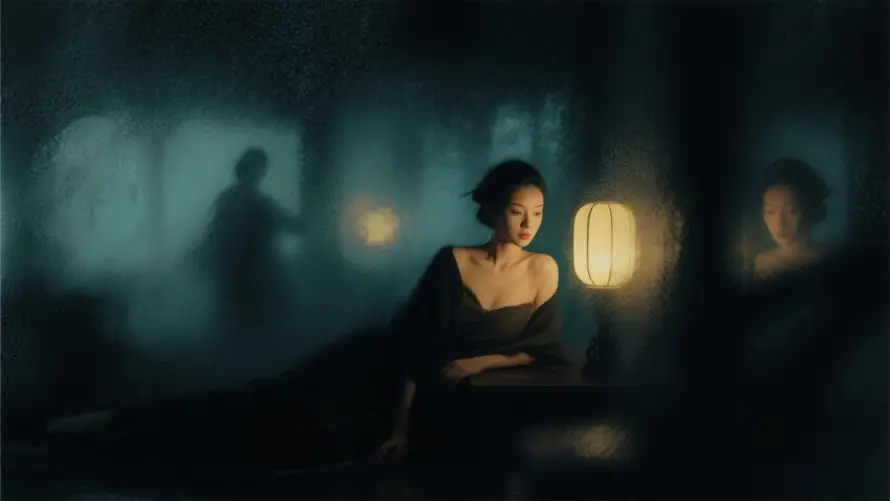 3k人像壁纸-倒影 - 光影-古风「哲风壁纸」