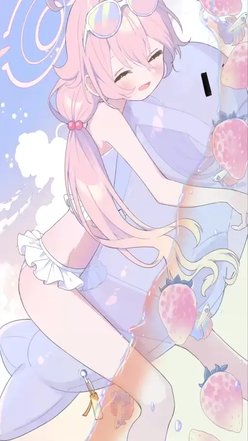 4k墨镜壁纸 - 夏日 - 少女 - 泳圈「哲风壁纸」