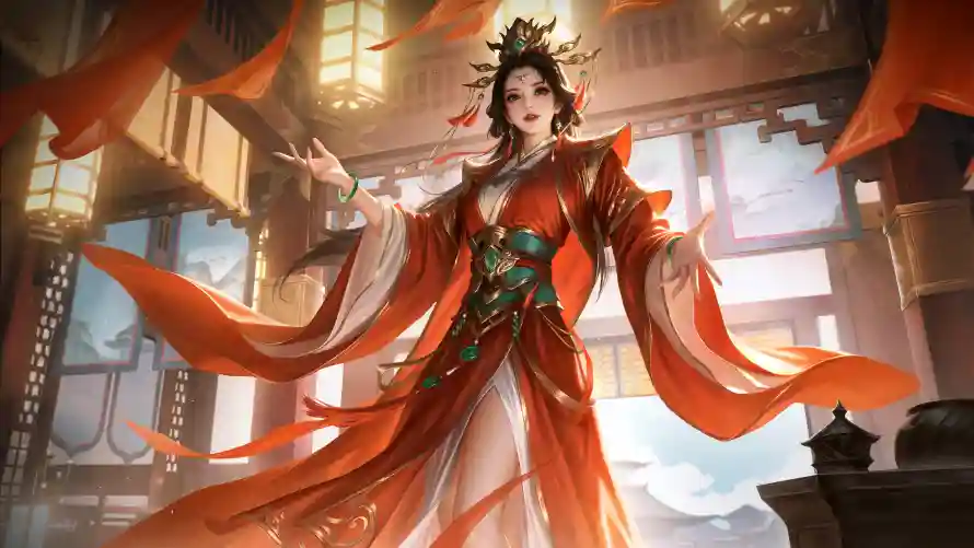4k发冠壁纸-古风 - 国风-宫灯「哲风壁纸」