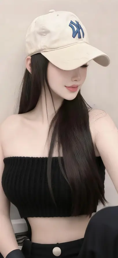 4k好看壁纸 - 抹胸 - 甜酷 - 红唇「哲风壁纸」