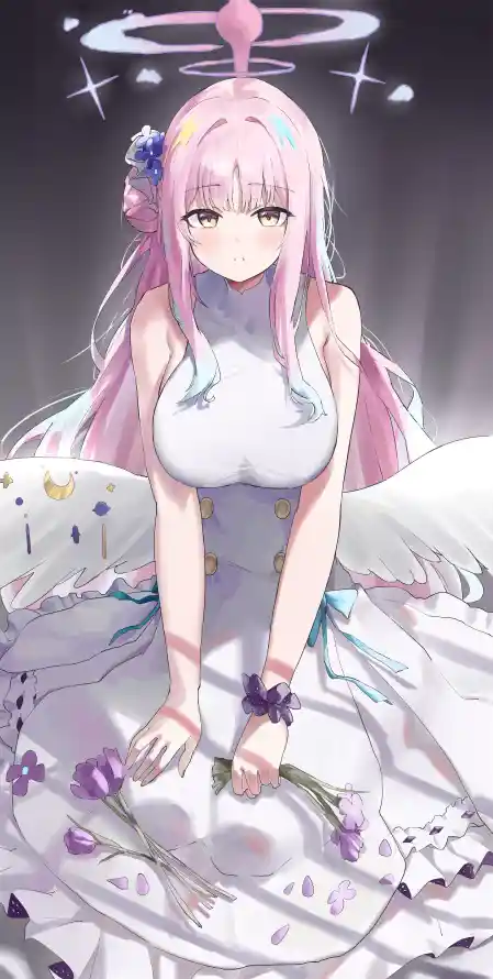4k光环壁纸 - 发饰 - 少女 - 未花「哲风壁纸」