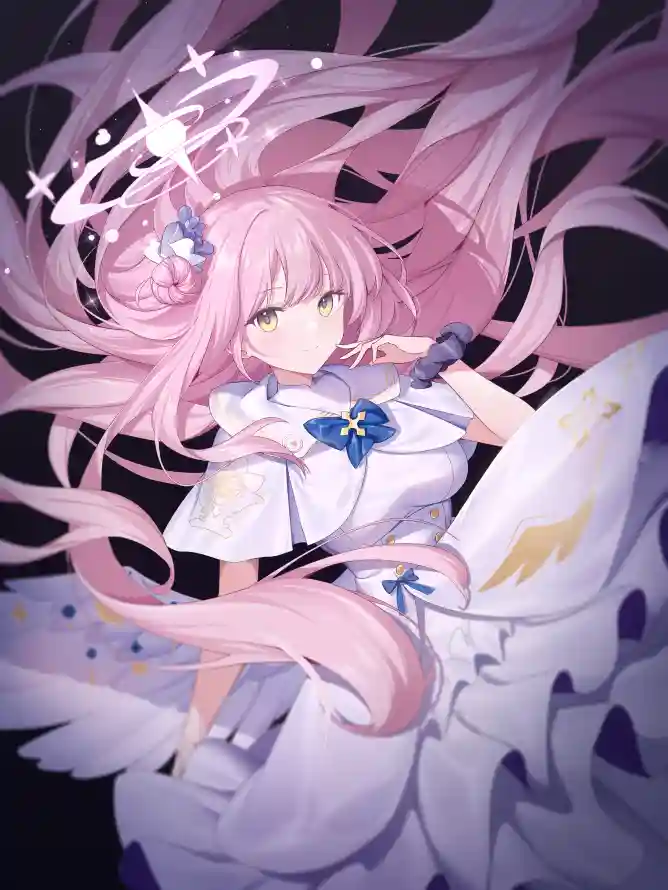 4k光环壁纸 - 少女 - 未花 - 粉发「哲风壁纸」
