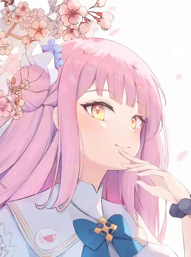 4k侧颜壁纸 - 发饰 - 少女 - 未花「哲风壁纸」