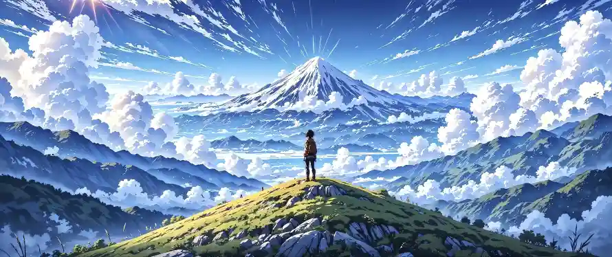 7k云海壁纸-双屏 - 山峦-山顶「哲风壁纸」