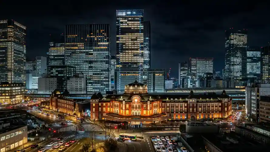 3k精选壁纸-车流 - 东京站-城市夜景「哲风壁纸」 3k精选壁纸-车流 - 东京站-城市夜景「哲风壁纸」