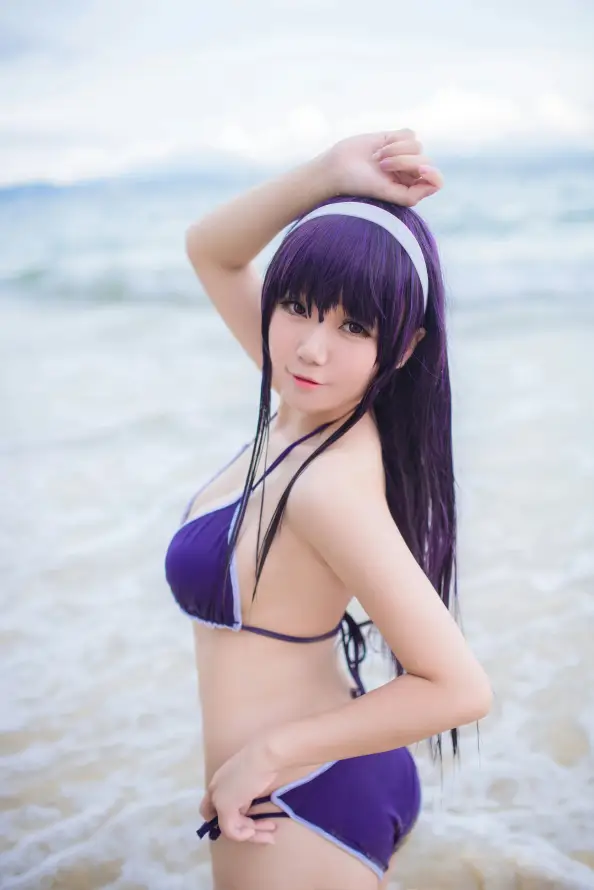 4k学姐壁纸 - 少女 - 沙滩 - 泳装「哲风壁纸」