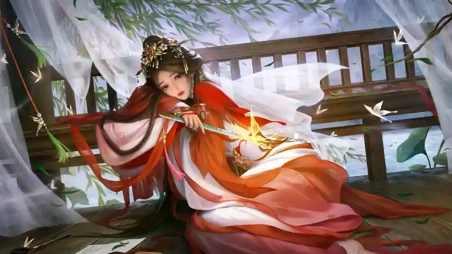 4k卧榻壁纸 - 发饰 - 持笛 - 柳婒「哲风壁纸」 4k卧榻壁纸 - 发饰 - 持笛 - 柳婒「哲风壁纸」