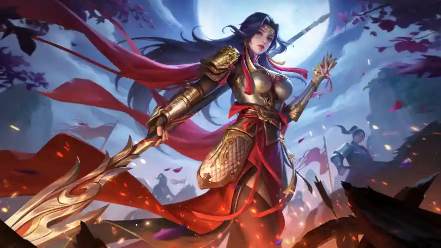 4k原画壁纸 - 古风 - 女将 - 战场「哲风壁纸」