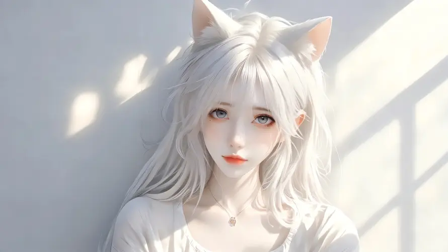 2k光影壁纸-兽耳 - 可爱-少女「哲风壁纸」