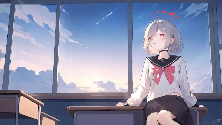 4k云朵壁纸-夕阳 - 天空-教室「哲风壁纸」