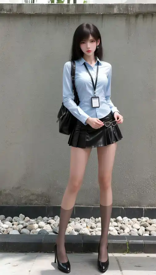 4kOL壁纸 - 工牌 - 眼镜 - 美女「哲风壁纸」
