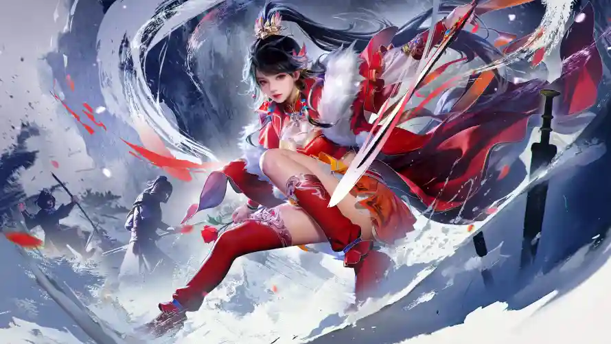 4k古风壁纸 - 女将 - 披风 - 持剑「哲风壁纸」 4k古风壁纸 - 女将 - 披风 - 持剑「哲风壁纸」