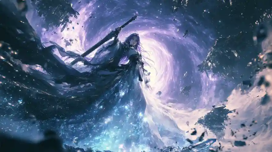 3k剑客壁纸-国漫 - 斗篷-星空「哲风壁纸」