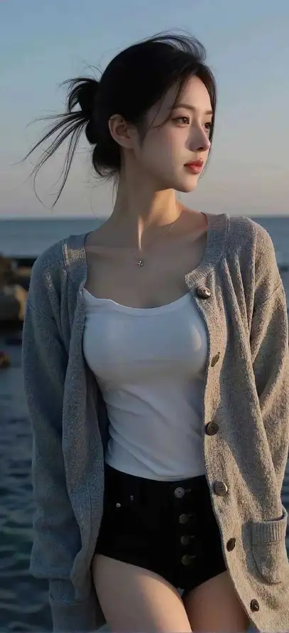 4k侧颜壁纸 - 傍晚 - 吊带 - 女生「哲风壁纸」