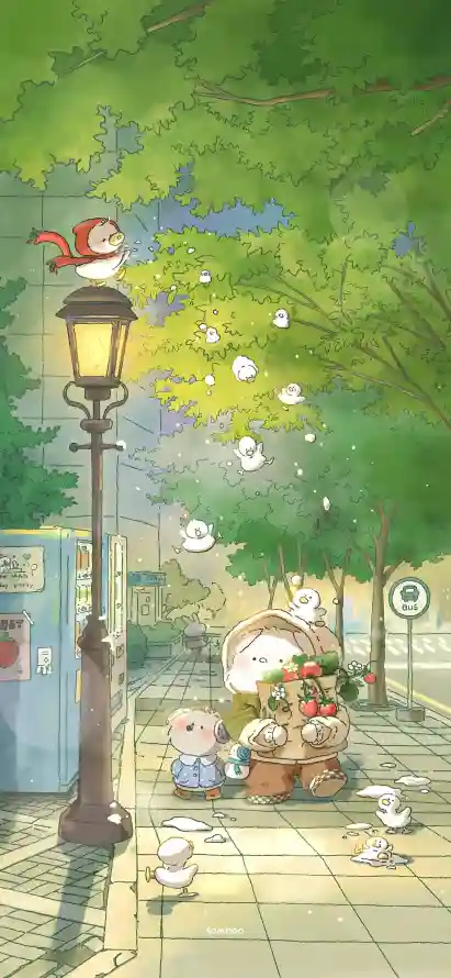 4k卡通壁纸 - 可爱 - 夏日 - 插画「哲风壁纸」
