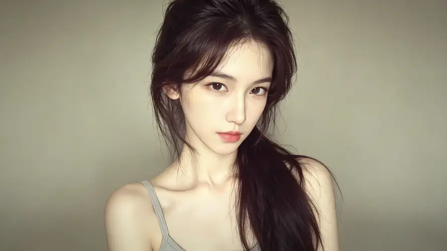 3k女生壁纸-好看 - 淡妆-温柔「哲风壁纸」