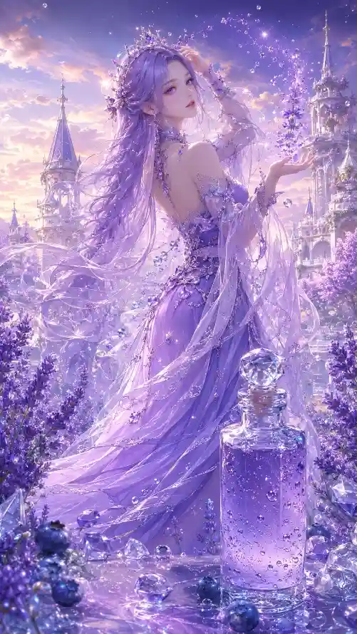 4k插画壁纸 - 星光 - 花海 - 薄纱「哲风壁纸」