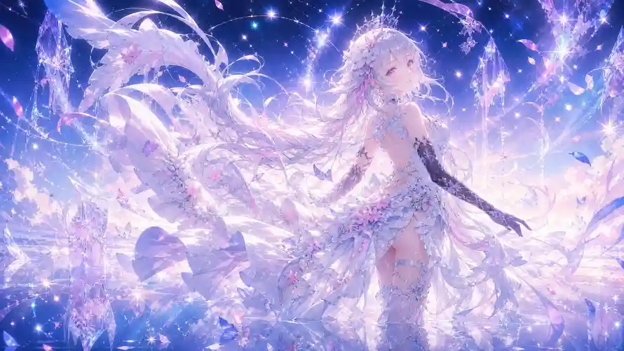 4k光效壁纸 - 少女 - 星光 - 梦幻「哲风壁纸」 4k光效壁纸 - 少女 - 星光 - 梦幻「哲风壁纸」