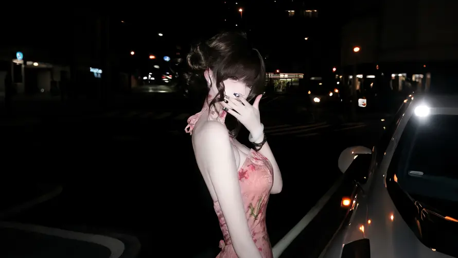4k夜晚壁纸-汽车 - 盘发-街拍「哲风壁纸」