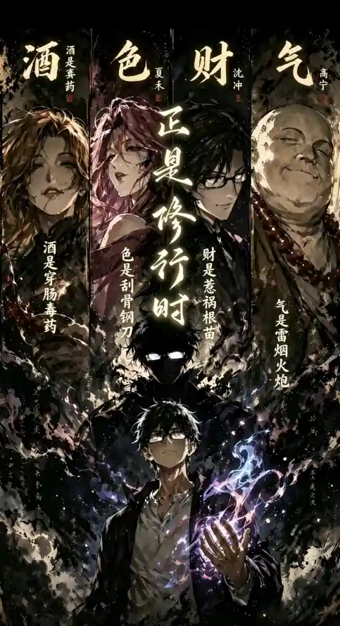 4k书法壁纸 - 修行 - 国漫 - 国风「哲风壁纸」