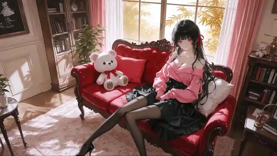 4k千咲壁纸-红瞳 - 鸣潮-黑丝「哲风壁纸」