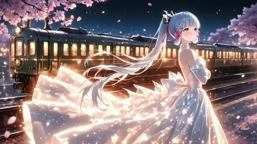 4k列车壁纸-原神 - 夜晚-暖光「哲风壁纸」