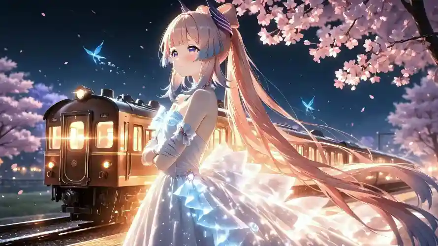 4k列车壁纸-原神 - 夜晚-心海「哲风壁纸」