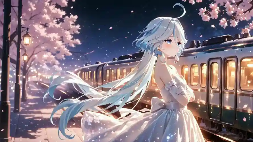 4k列车壁纸-原神 - 回眸-夜晚「哲风壁纸」