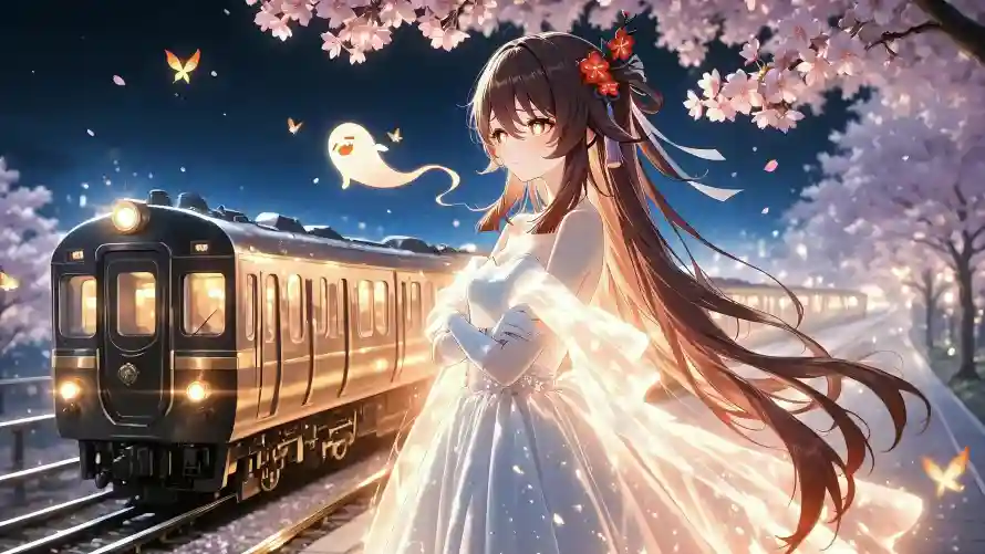 4k列车壁纸-原神 - 夜晚-夜景「哲风壁纸」