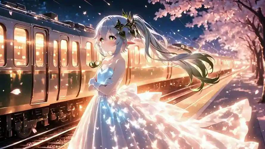 4k列车壁纸-原神 - 夜晚-夜景「哲风壁纸」