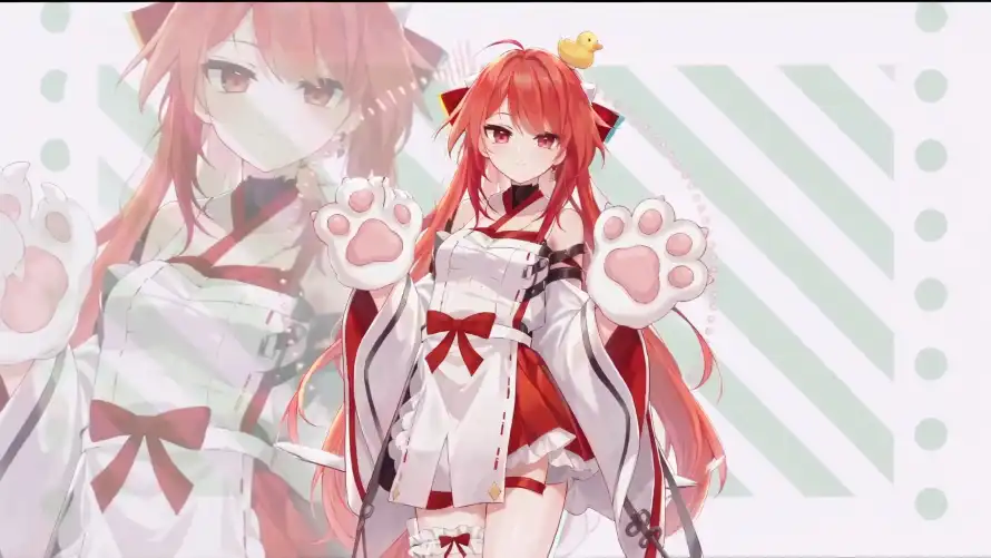 3k少女壁纸-猫娘 - 精选-红瞳「哲风壁纸」