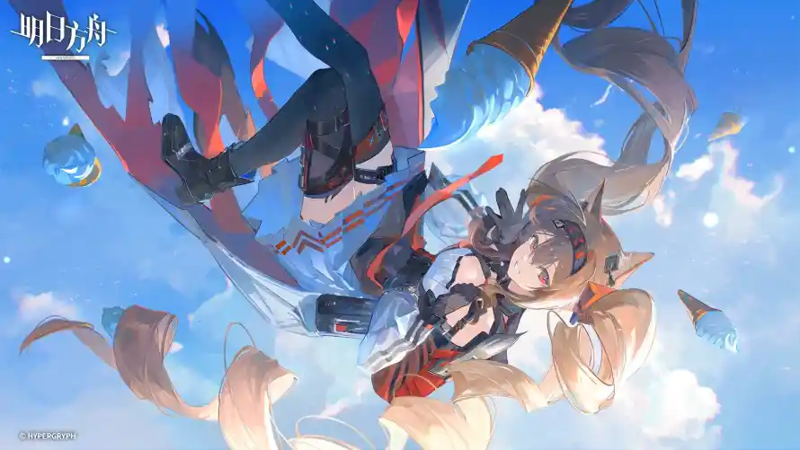 3k兽耳壁纸-坠落 - 天空-少女「哲风壁纸」