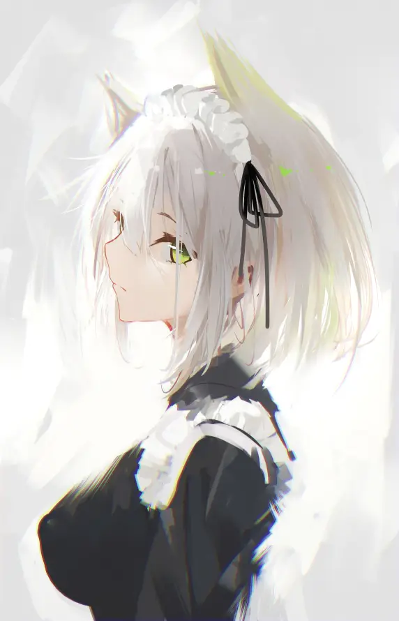 4k侧脸壁纸 - 兽耳 - 少女 - 插画「哲风壁纸」