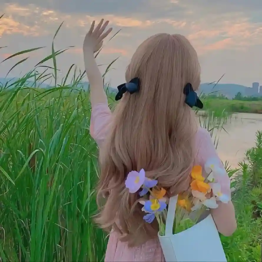 4k抬手壁纸 - 晚霞 - 河畔 - 白包「哲风壁纸」