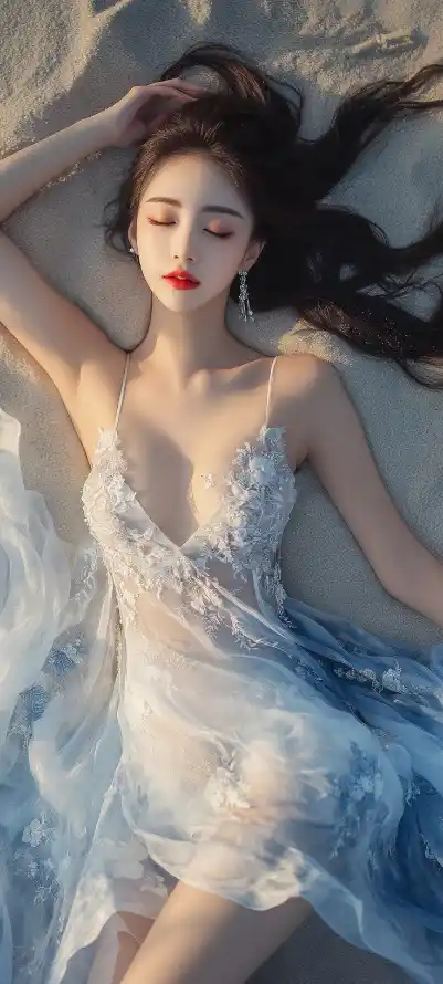 4k光影壁纸 - 卧姿 - 性感 - 红唇「哲风壁纸」