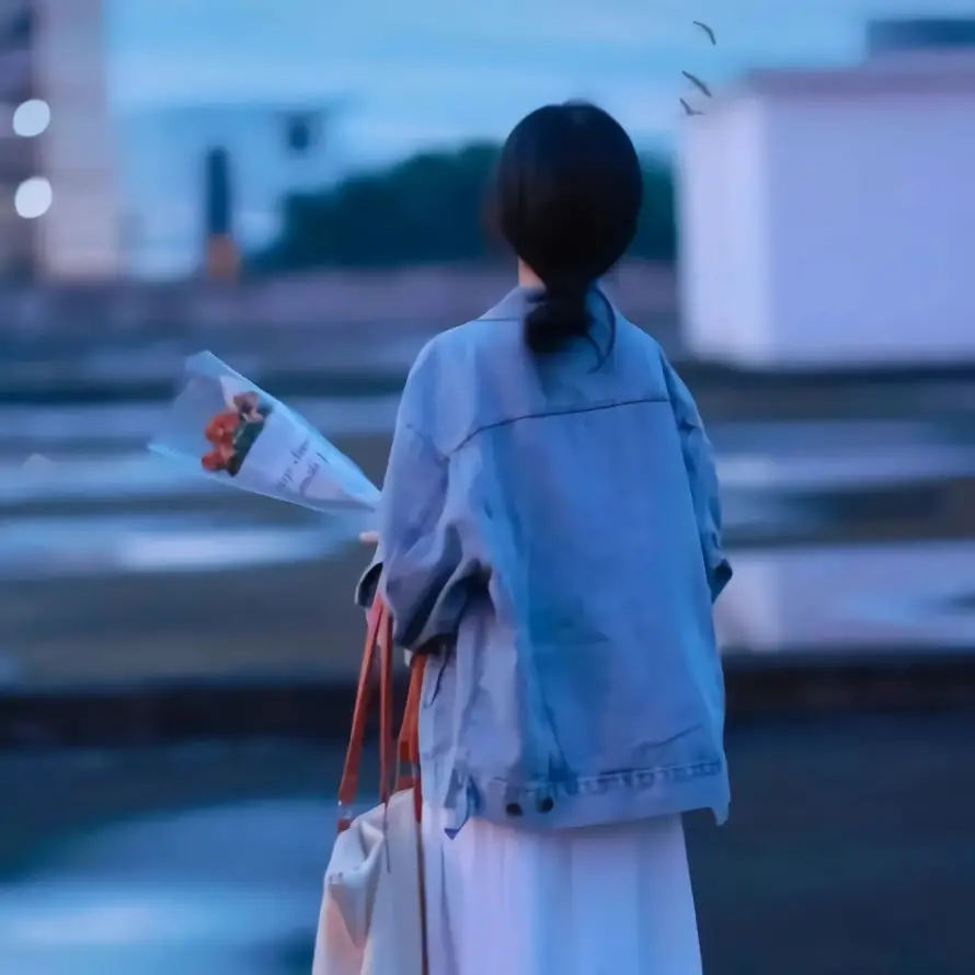 4k傍晚壁纸 - 女生 - 室外 - 背影「哲风壁纸」