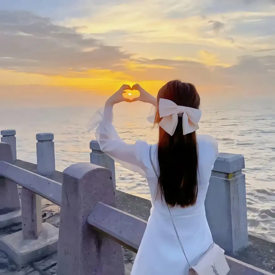 4k夕阳壁纸 - 女生 - 日落 - 晚霞「哲风壁纸」
