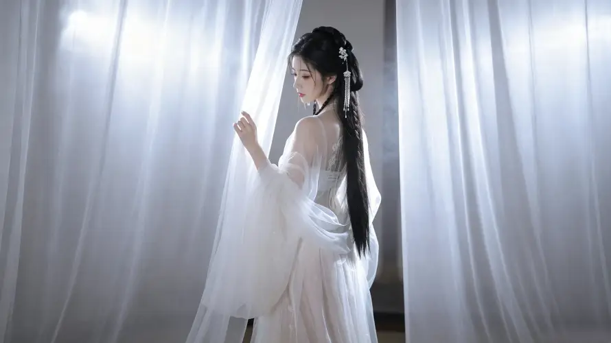 3k光影壁纸-发簪 - 回眸-好看「哲风壁纸」